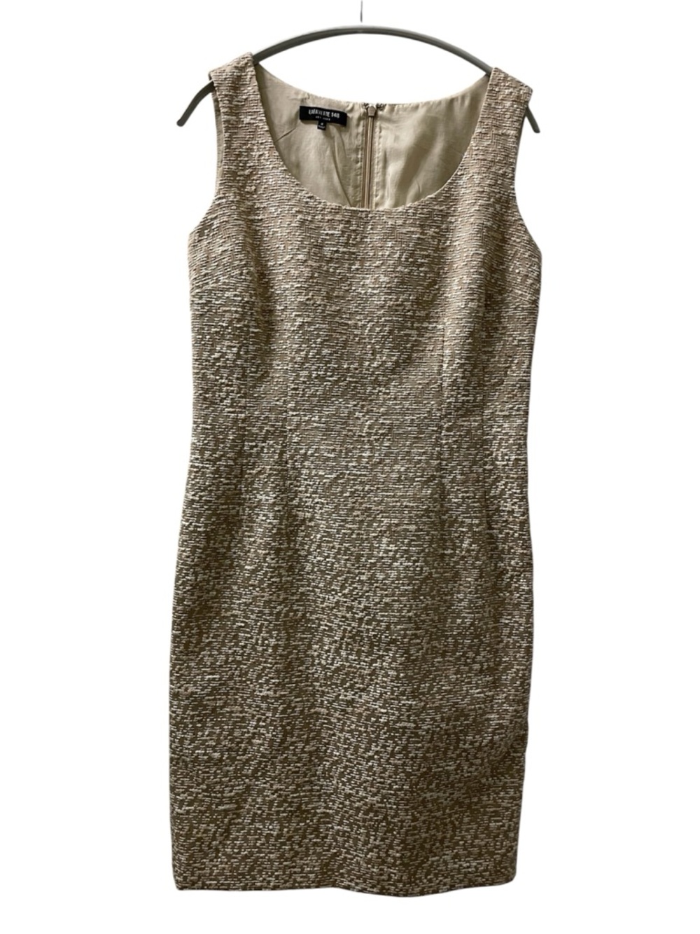Lafayette 148 Tan Textured Sheath Dress